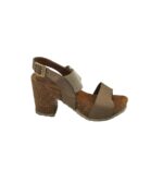 Sandale dama Bio Colors, 37, material textil, piele, bej