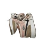 Adidasi dama 38, imitatie de piele, alb gri - imagine 4