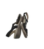 Sandale dama Jenny 37, material textil, negru - imagine 4