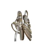 Sandale dama Marco Tozzi, 41, imitatie de piele, gri auriu - imagine 4