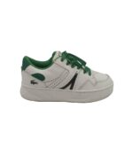 Adidasi barbati Lacoste 42, piele, alb verde
