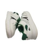 Adidasi barbati Lacoste 42, piele, alb verde - imagine 3
