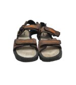 Sandale barbati Akoomi, 44, piele intoarsa, maro - imagine 3