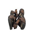 Sandale barbati Akoomi, 44, piele intoarsa, maro - imagine 4