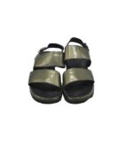 Sandale dama  41, imitatie de piele, piele, kaki - imagine 3