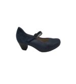 Pantofi dama 38, piele intoarsa, piele, negru