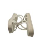 Sandale dama Fashion, 40, imitatie de piele, alb - imagine 4