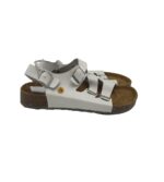 Sandale barbati Welness, piele, alb