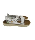 Sandale barbati Wellness 43, piele, alb