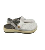 Saboti barbati Wellness , piele, alb