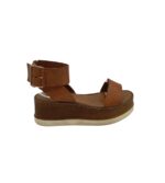 Sandale dama 36, imitatie de piele, piele, maro