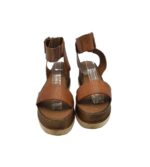 Sandale dama 36, imitatie de piele, piele, maro - imagine 3