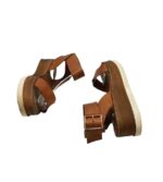 Sandale dama 36, imitatie de piele, piele, maro - imagine 2