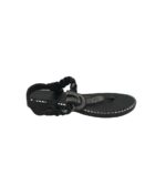 Sandale dama 38, material textil, negru