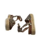 Sandale dama  39, imitatie de piele, maro negru - imagine 3