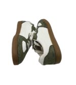 Adidasi dama 37, imitatie de piele, material textil, alb verde - imagine 4