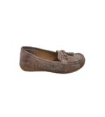 Mocasini dama 40, piele intoarsa, bej