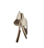 Saboti dama Catwalk, 42, imitatie de piele, alb - imagine 3