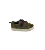 Tenisi copii Clarks, 27, piele intoarsa, material textil, kaki