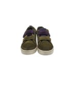 Tenisi copii Clarks, 27, piele intoarsa, material textil, kaki - imagine 3