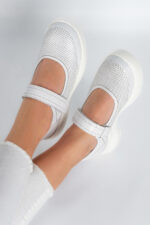 Sandale dama Lady Eloise , imitatie de piele, alb - imagine 2