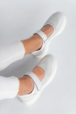 Sandale dama Lady Eloise , imitatie de piele, alb - imagine 3