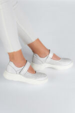 Sandale dama Lady Eloise , imitatie de piele, alb