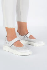 Sandale dama Lady Eloise , imitatie de piele, alb - imagine 6