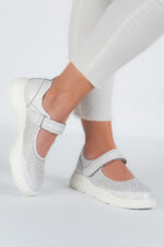 Sandale dama Lady Eloise , imitatie de piele, alb - imagine 7