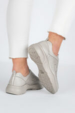 Adidasi dama Lady Conf, imitatie de piele, bej - imagine 7