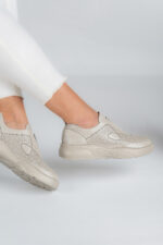 Adidasi dama Lady Conf, imitatie de piele, bej