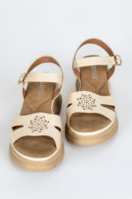 Sandale dama Lady Solea, imitatie de piele, crem - imagine 12