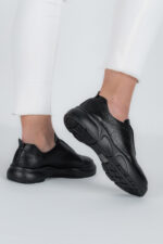 Adidasi dama Lady Conf, imitatie de piele, negru - imagine 6