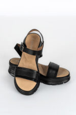 Sandale dama Lady Noir, imitatie de piele, negru - imagine 12