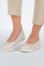 Pantofi dama Lady Luna, imitatie de piele, bej - imagine 4