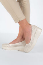 Pantofi dama Lady Luna, imitatie de piele, bej