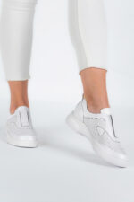 Adidasi dama Lady Conf , imitatie de piele, alb - imagine 2