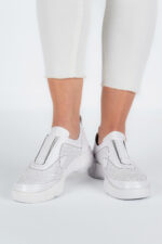 Adidasi dama Lady Conf , imitatie de piele, alb - imagine 5