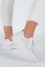 Adidasi dama Lady Conf , imitatie de piele, alb - imagine 9