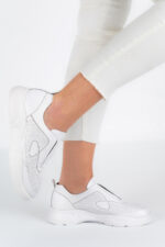 Adidasi dama Lady Conf , imitatie de piele, alb - imagine 10