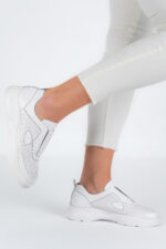 Adidasi dama Lady Conf , imitatie de piele, alb - imagine 11