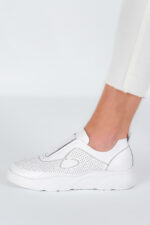 Adidasi dama Lady Conf , imitatie de piele, alb - imagine 12