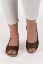 Sandale dama Lady Accent Brown , imitatie de piele, maro - imagine 6