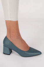 Pantofi dama Lady Azuria Blue, imitatie de piele, albastru - imagine 2