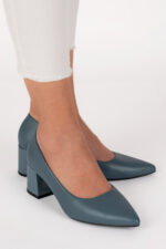 Pantofi dama Lady Azuria Blue, imitatie de piele, albastru