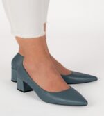 Pantofi dama Lady Azuria Blue, imitatie de piele, albastru