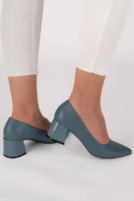 Pantofi dama Lady Azuria Blue, imitatie de piele, albastru - imagine 5