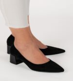 Pantofi dama Lady Azuria Black, material textil, negru