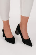 Pantofi dama Lady Azuria Black, material textil, negru - imagine 5