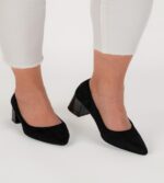 Pantofi dama Lady Azuria Black, material textil, negru - imagine 2